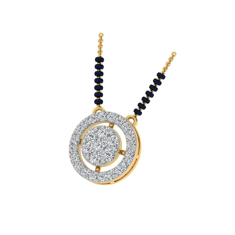 18k Yellow Gold and Diamond Mangalsutra Necklace and gold weight of 4.623g