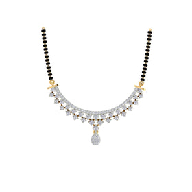 18k Yellow Gold and Diamond Mangalsutra Necklace and gold weight of 6.64g