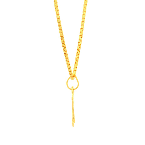22K Yellow Gold Initial Initial M Pendant with gold weight of 1.05g