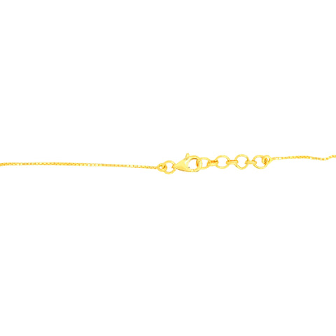 22K Yellow Cubic Zirconia Pearl-Bead Petite Necklace