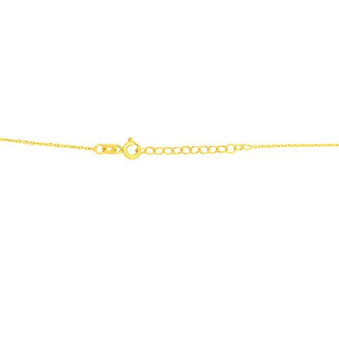 22K Yellow Cubic Zirconia Fancy Oval Cutout Stunning Necklace
