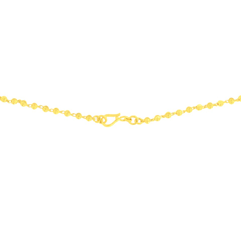 22K Yellow Gold Ball-Bead Classic Necklace