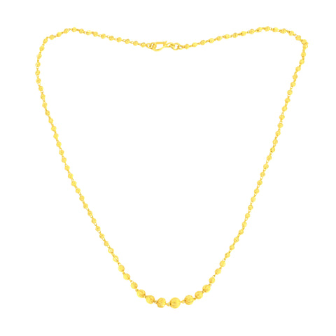 22K Yellow Gold Ball-Bead Classic Necklace