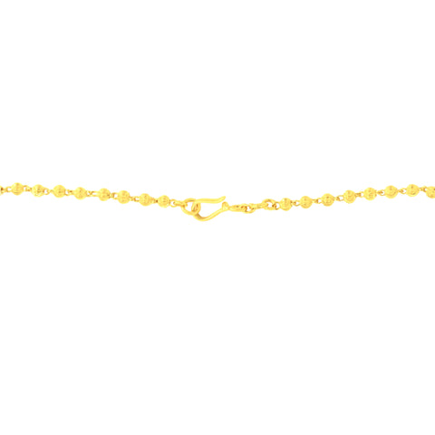 22K Yellow Gold Ball-Bead Luminous Necklace