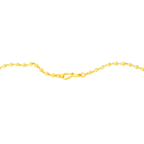 22K Yellow Gold Ball-Bead Artistic Necklace