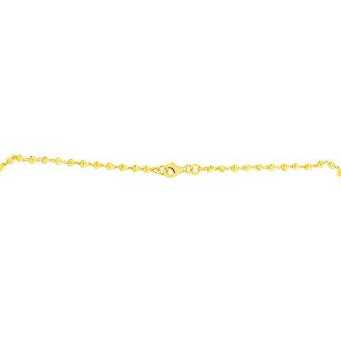 22K Yellow Gold Ball-Bead Alluring Necklace