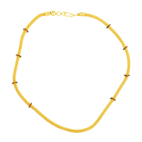 22K Yellow Gold Meenakari Elegant Necklace