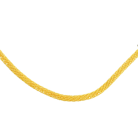 22K Yellow Gold Meenakari Elegant Necklace