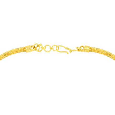 22K Yellow Gold Meenakari Elegant Necklace