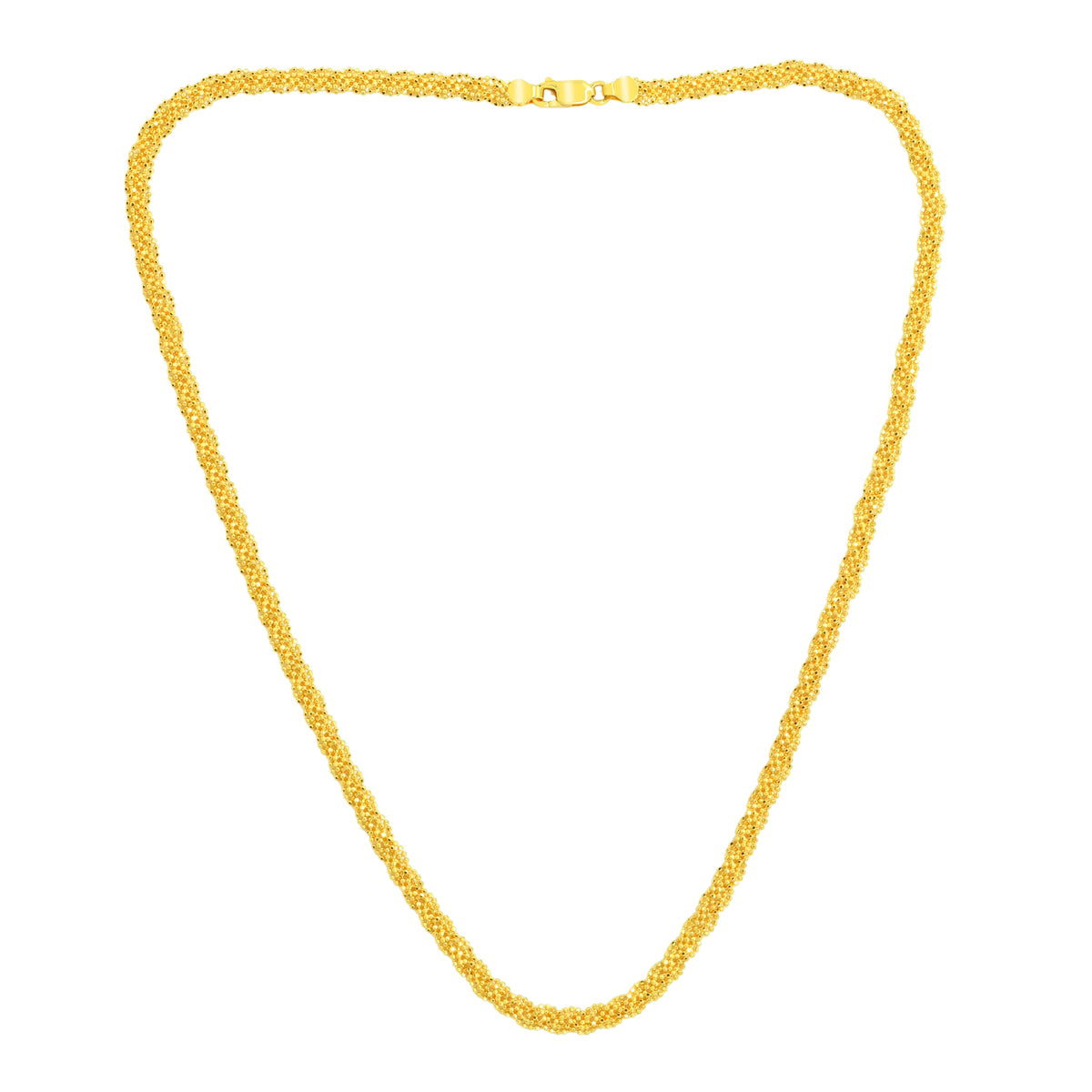 22K Yellow Gold Beads Artistic Necklace