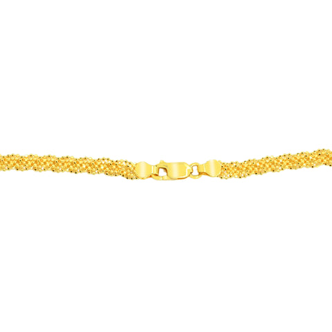 22K Yellow Gold Beads Sparkling Necklace