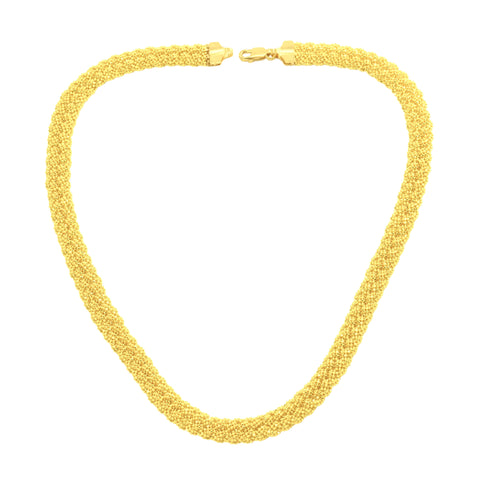 22K Yellow Gold Beads Stunning Necklace