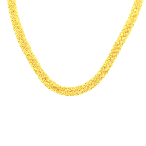 22K Yellow Gold Beads Unique Necklace