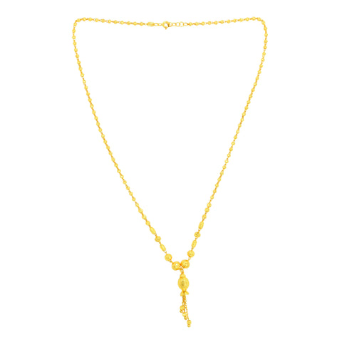 22K Yellow Gold Ball-Bead Captivating Necklace