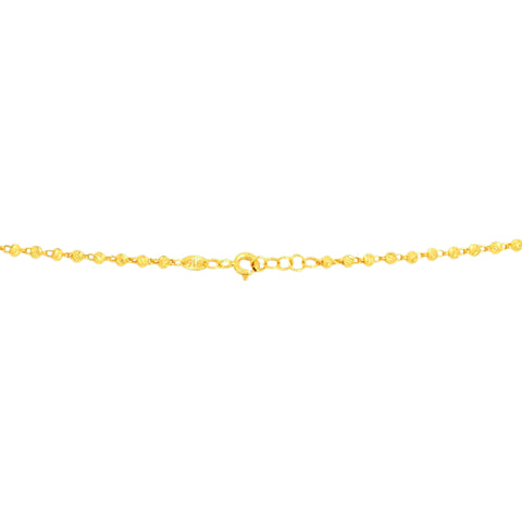 22K Yellow Gold Ball-Bead Captivating Necklace