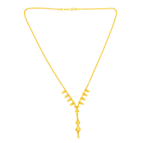 22K Yellow Gold Ball-Bead Alluring Necklace