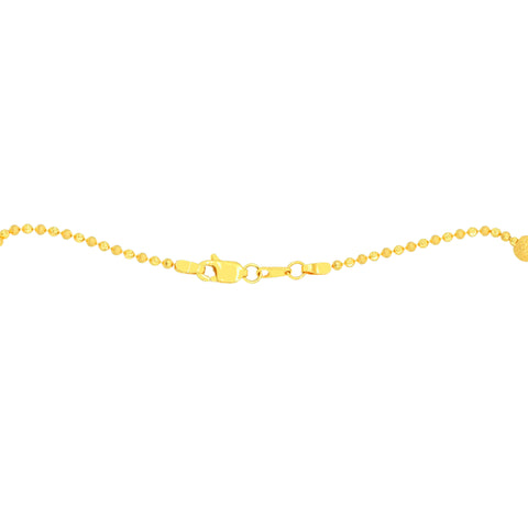 22K Yellow Gold Ball-Bead Statement Necklace
