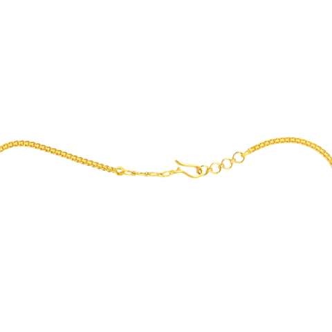 22K Yellow Gold Pearl-Bead Classic Necklace