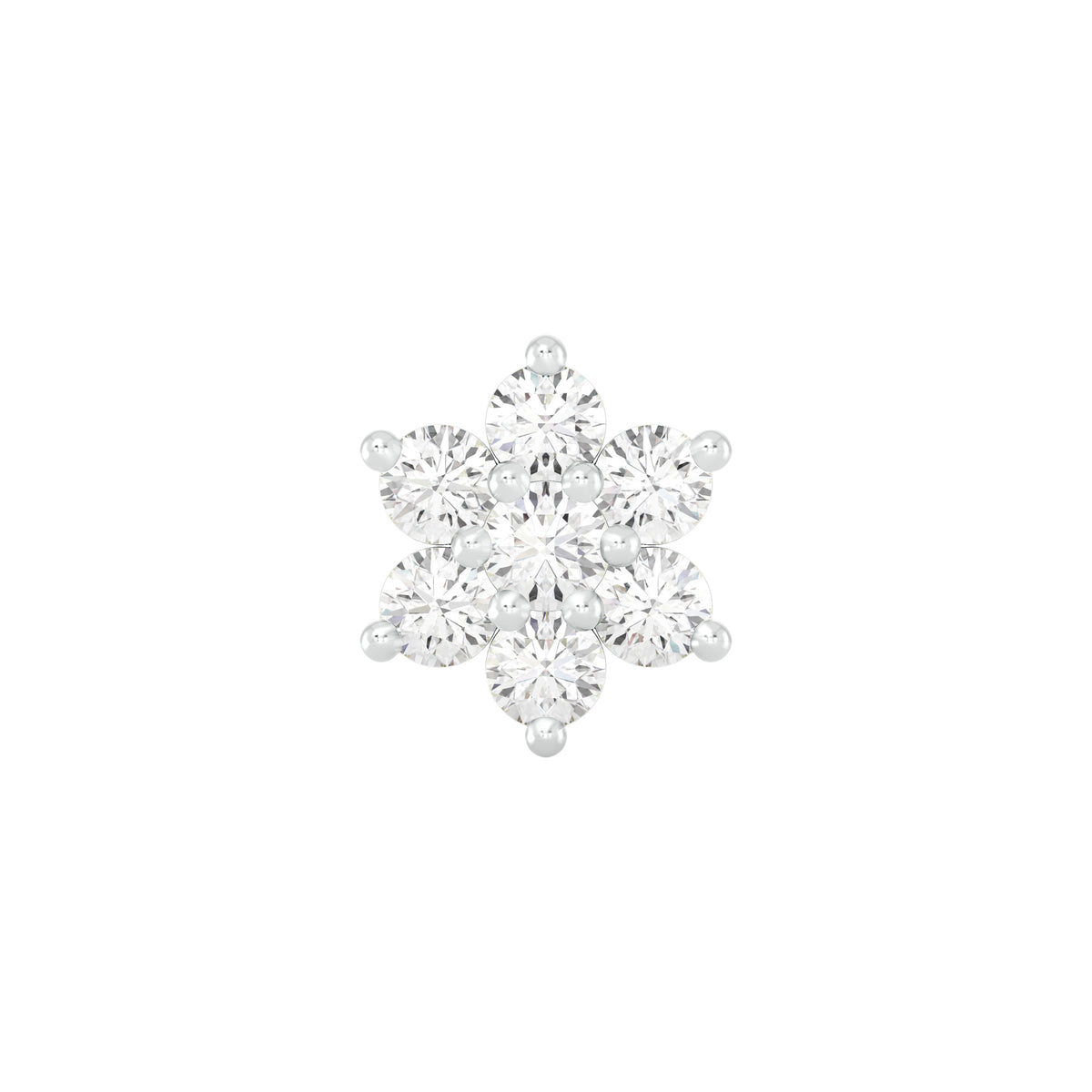 18k Yellow Gold  Shape Elegant Diamond Nose Pin with Screwback of Carat: 0.09