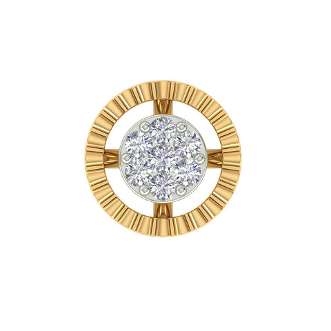 18k Yellow Gold Round Brilliant Cut Sparkling Diamond Nose Pin with Screwback of 0.02 Carat