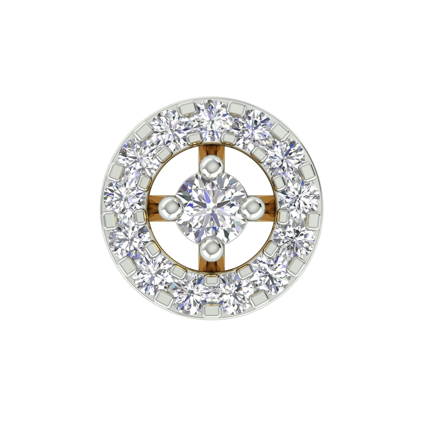 18k Yellow Gold Round Brilliant Cut Alluring Diamond Nose Pin with Screwback of 0.05 Carat