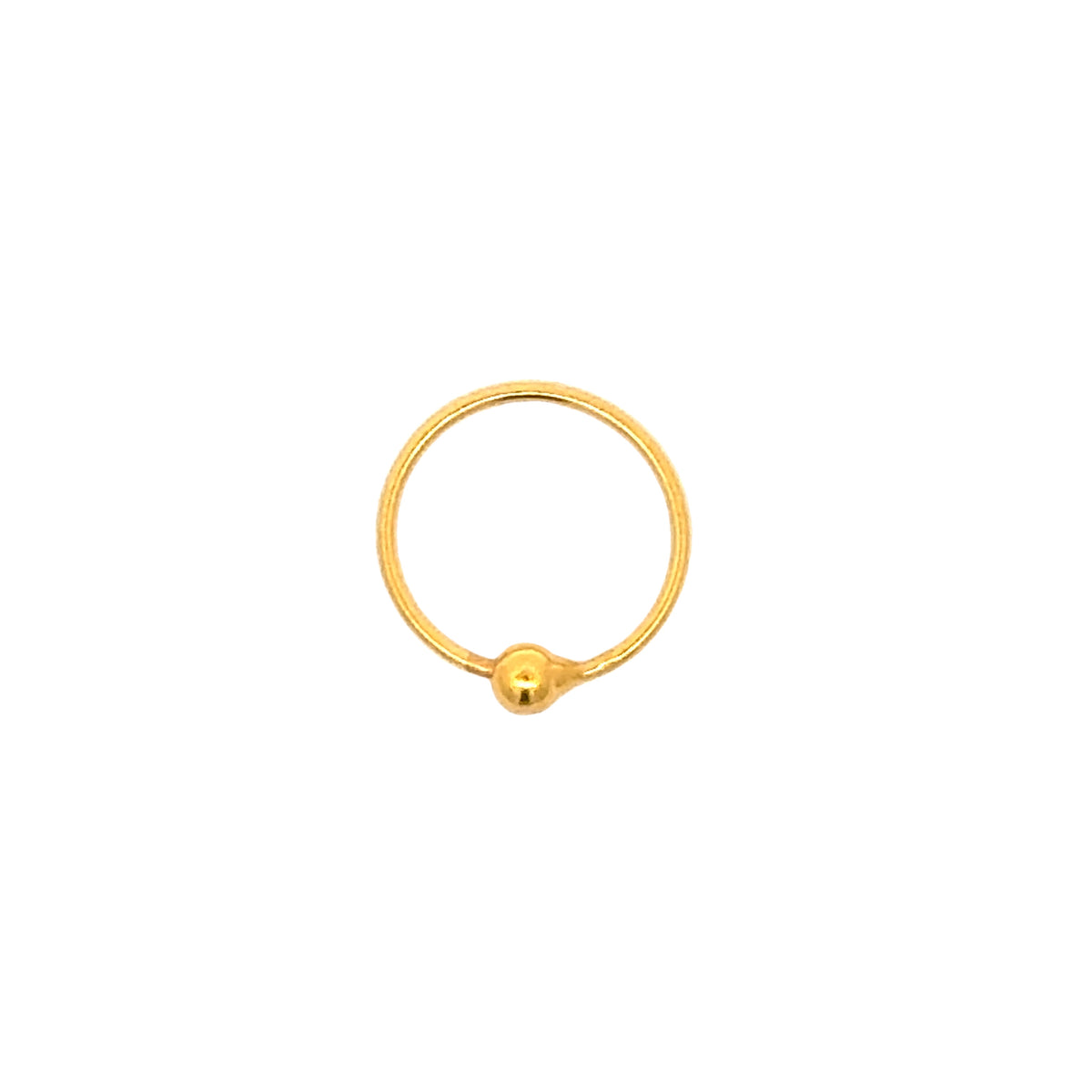 22k Yellow Gold Nose Pin Wire with gold weight of 0.18g