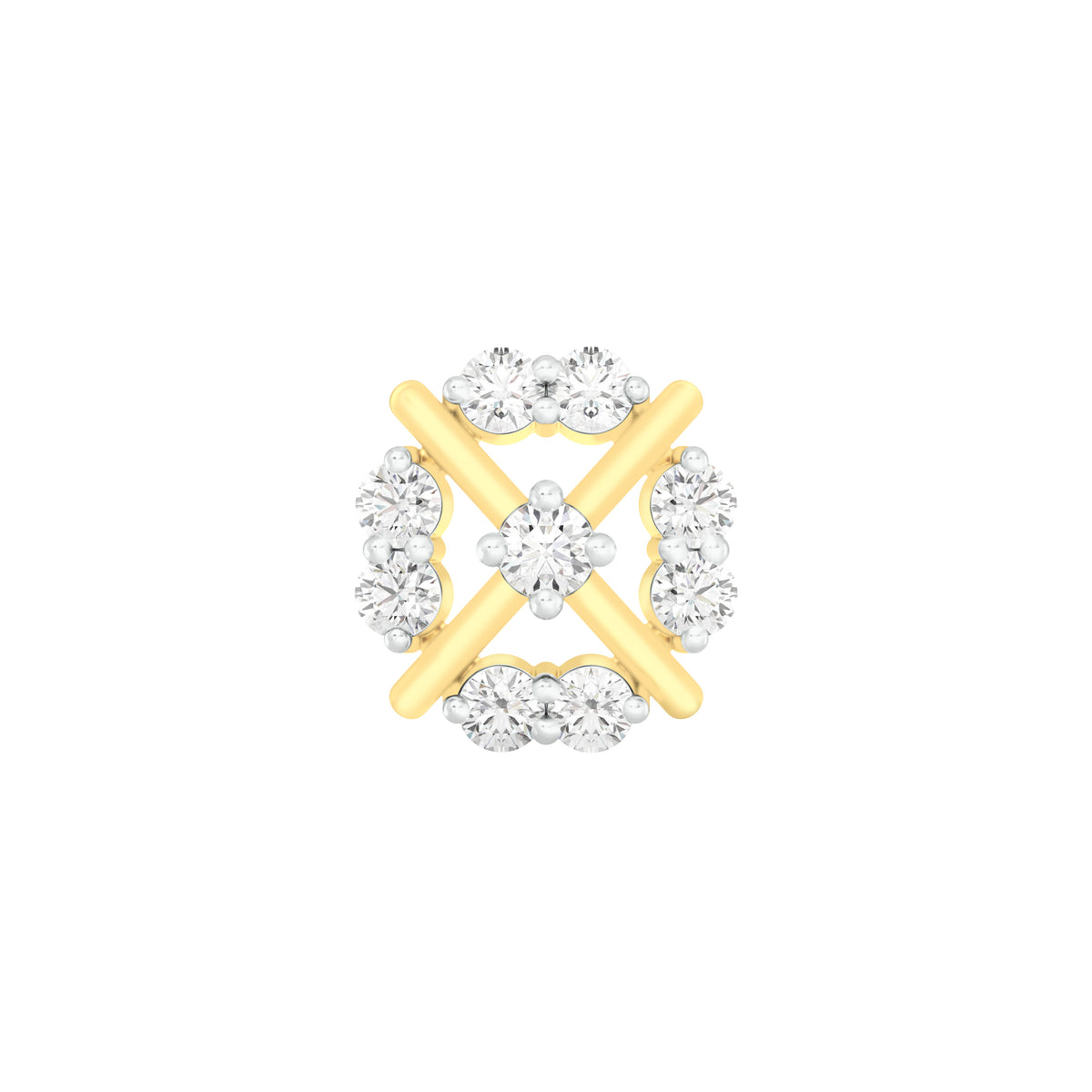 18k Yellow Gold Round Brilliant Cut Delicate Diamond Nose Pin with Screwback of 0.05 Carat
