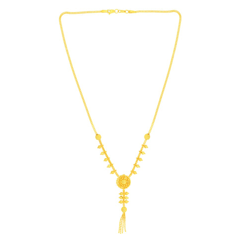 22K Yellow Gold Fancy Dangler Contemporary Necklace and Earring Set