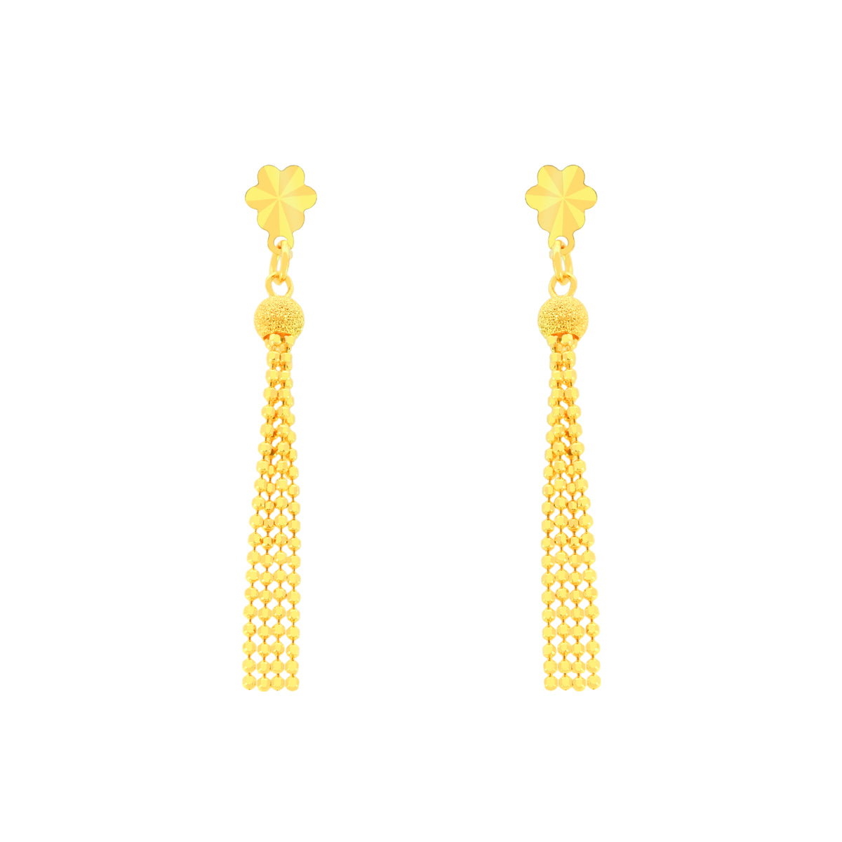 22k Yellow Gold Dangler Earrings with gold weight of 3.75g