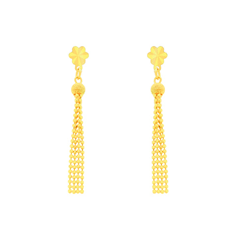 22k Yellow Gold Dangler Earrings with gold weight of 3.75g
