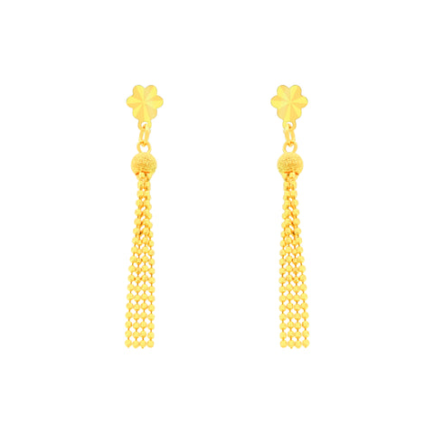 22K Yellow Gold Fancy Dangler Contemporary Necklace and Earring Set