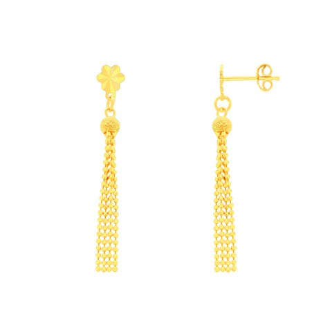22k Yellow Gold Dangler Earrings with gold weight of 3.75g