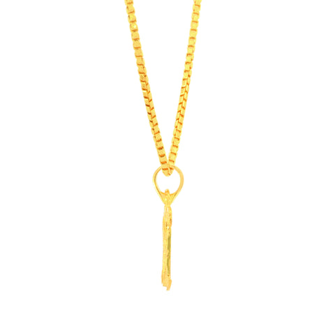 22K Yellow Gold Initial Initial N Pendant with gold weight of 1.18g