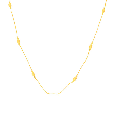 22K Yellow Gold Beads Dainty Necklace