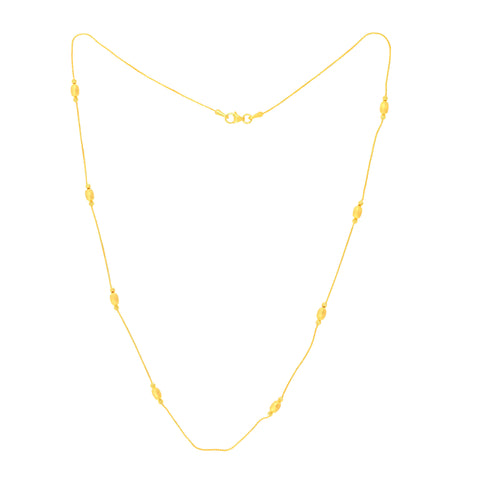22K Yellow Gold Beads Dainty Necklace