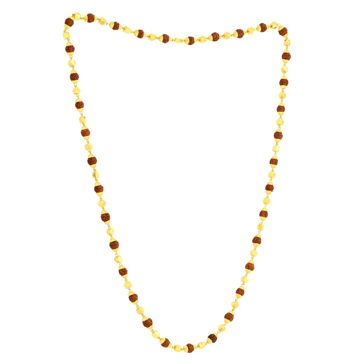 22K Gold 28 Inch Rudraksha Mala