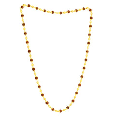 22K Gold 28 Inch Rudraksha Mala