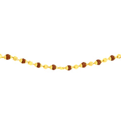 22K Gold 28 Inch Rudraksha Mala