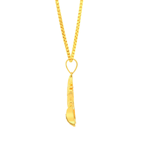 22K Yellow Gold Religious Om Large Pendant with gold weight of 5.74g
