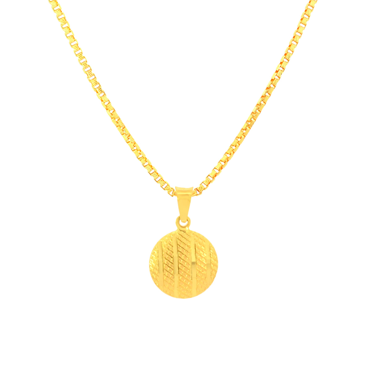 22K Yellow Gold Classy Small Pendant with gold weight of 0.8g