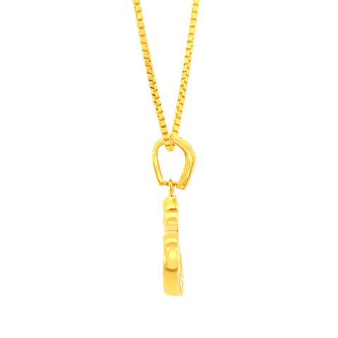 22K Yellow Gold Religious Om Large Pendant with gold weight of 3.42g
