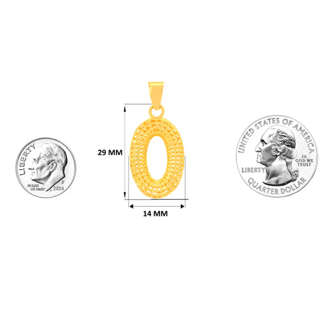 22K Yellow Gold Classy Medium Pendant with gold weight of 2.25g
