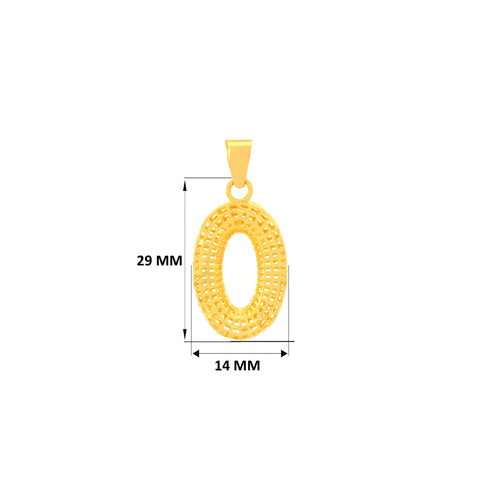 22K Yellow Gold Classy Medium Pendant with gold weight of 2.25g
