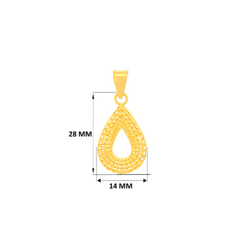 22K Yellow Gold Classy Pendant with gold weight of 1.77g