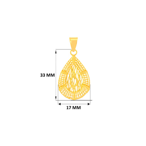 22K Yellow Gold Classy Pendant with gold weight of 1.74g