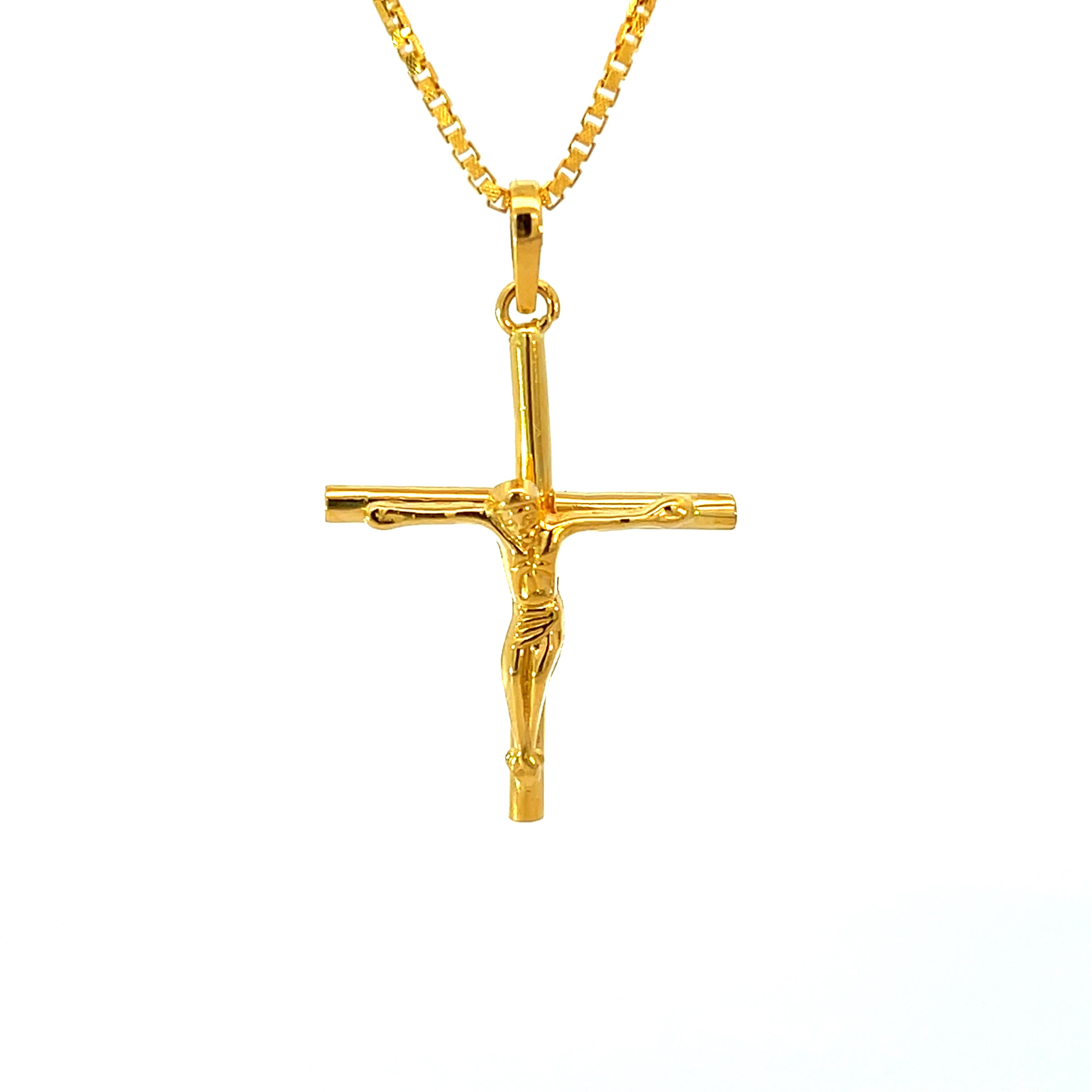 22k Yellow Gold Cross Religious Large Pendants with gold weight of 5.6g