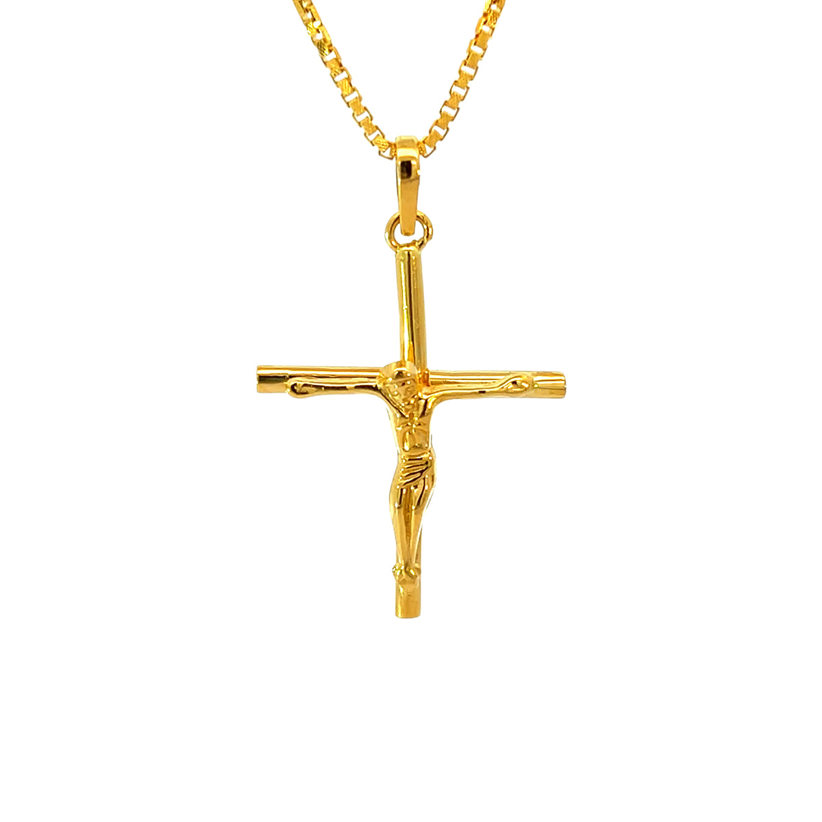 22k Yellow Gold Cross Religious Large Pendants with gold weight of 5.6g