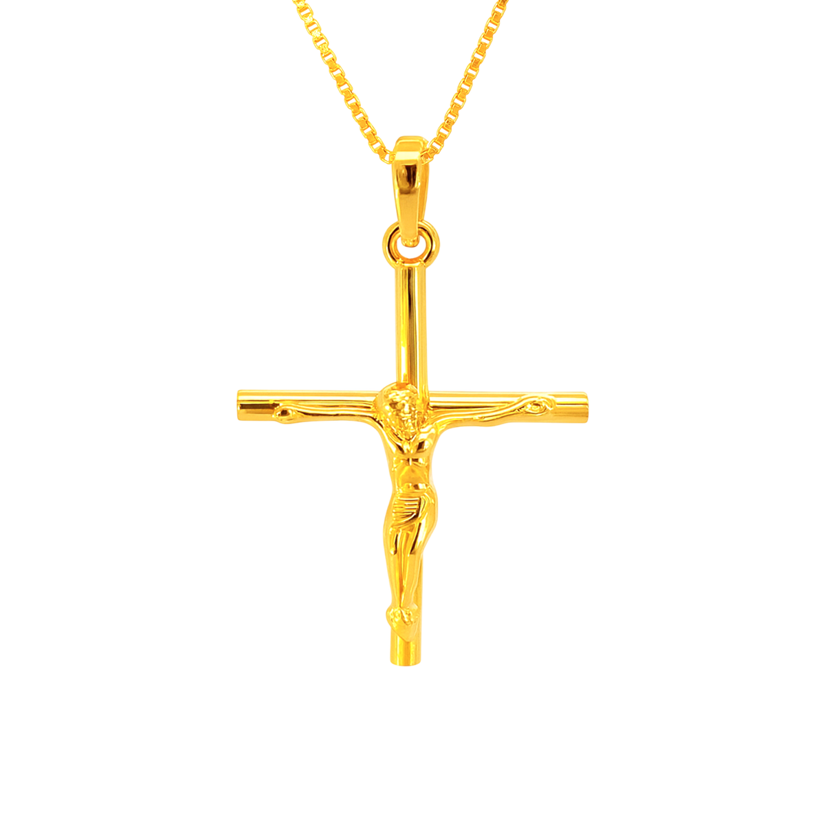 22k Yellow Gold Cross Religious Large Pendants with gold weight of 5.6g