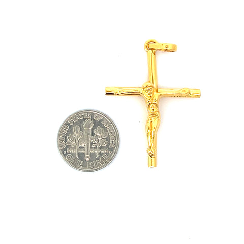 22k Yellow Gold Cross Religious Large Pendants with gold weight of 5.6g