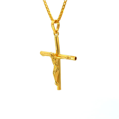 22k Yellow Gold Cross Religious Large Pendants with gold weight of 5.6g